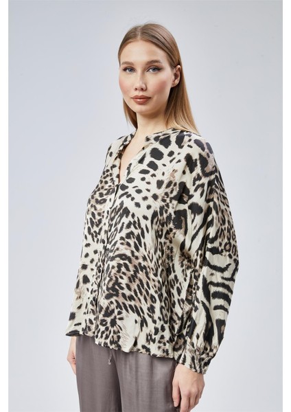 Leopar Desenli Gömlek modelleri