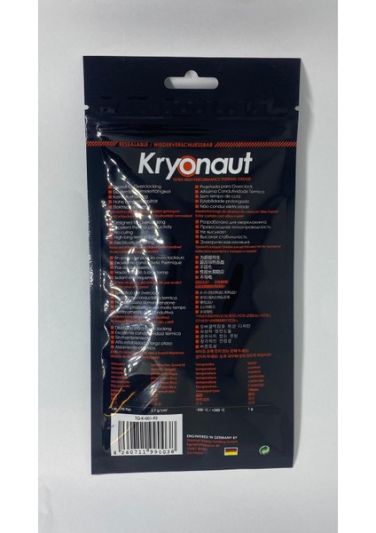 Kryonaut 12.5 W/m·k 1gr Termal Macun Tg K 001