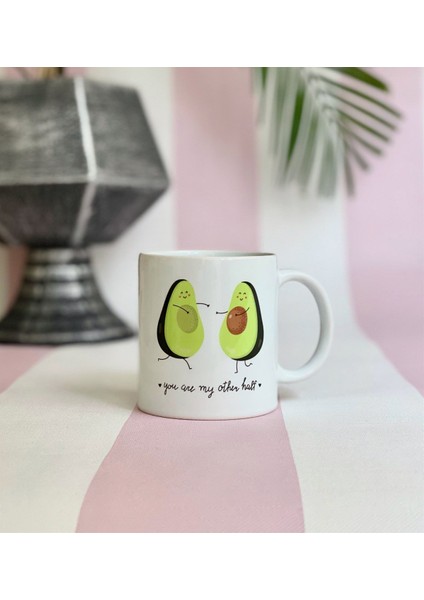 Avokado Sen Benim Diğer Yarımsın Tasarımlı Kupa