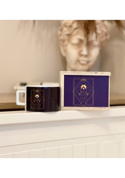 Tarot Gökkuşağı Kalp Ateş Tasarımlı Kutulu Kupa fiyatları