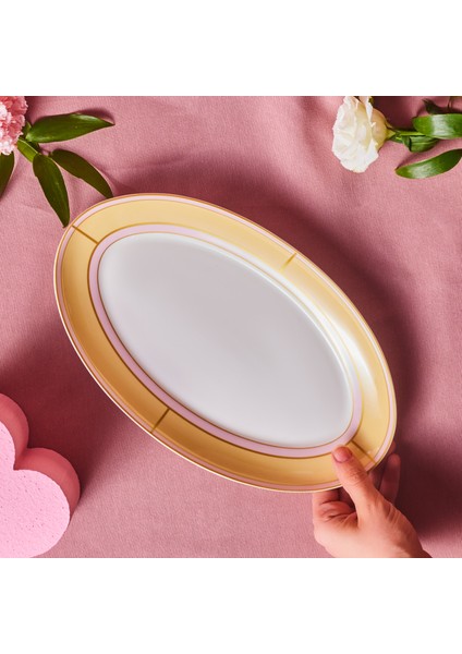 Talya Kayık Tabak 30 cm Sarı