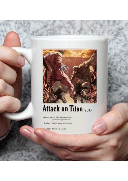 Attack On Titan Kunye Anime Tasarımlı Kupa Bardak