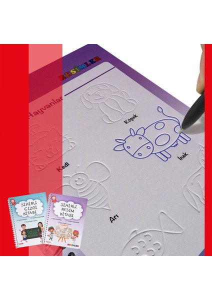 Eso Sihirliçizgi ve Resim Kitabı - Eğitici ve Eğlenceli Aktivite Kitabı - Oluklu- (3-7 Yaş ) modelleri