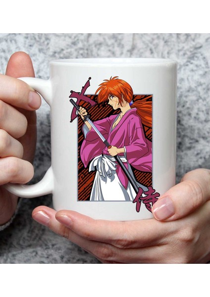 Samurai x Anime Tasarımlı Kupa Bardak