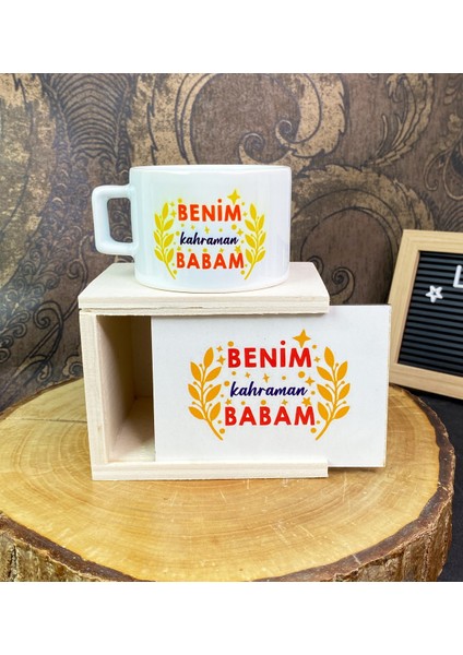 Benim Kahraman Babam Tasarımlı Kutulu Kupa