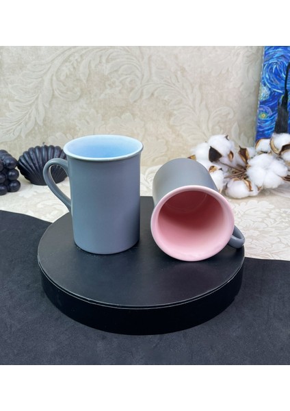 2'li İçi Renkli Kupa 250 Ml