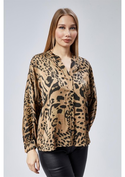 Leopar Desenli Gömlek modelleri