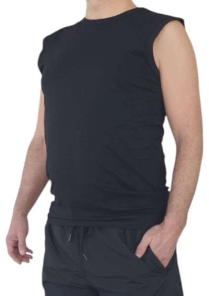 T-Shirt Şık %100 Pamuk Yumusak Nefes Alan Premium Esnek Kumaş Kolsuz