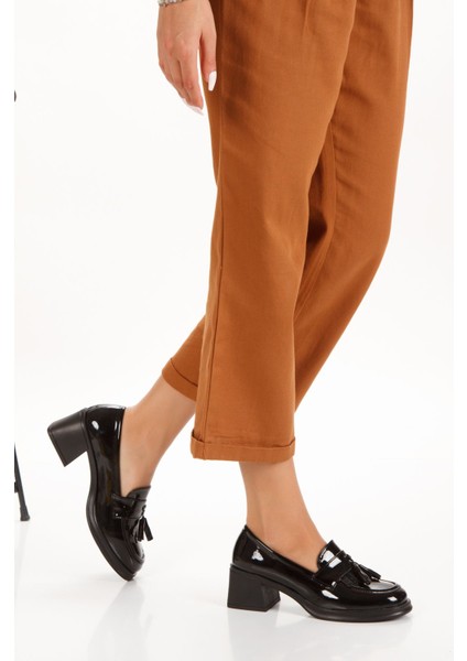 Kadın Topuklu Loafer Ayakkabı 4052 modelleri