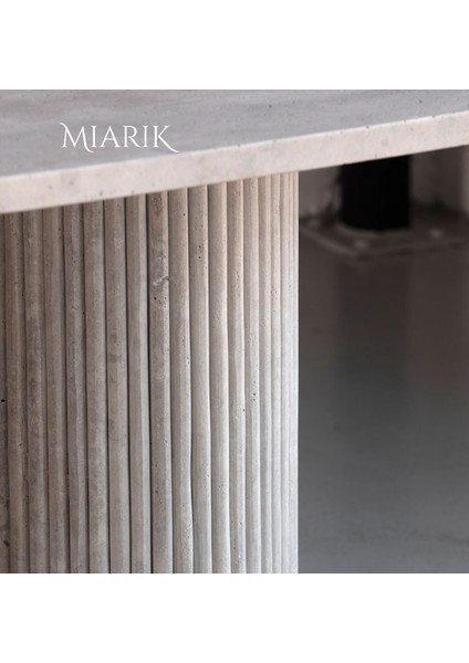 Damaris- Traverten Mermer Küp Ayaklı Yemek Masası fırsatları