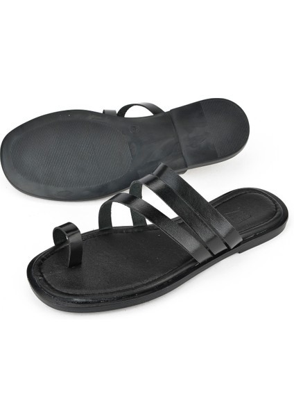 , Kadın Hakiki Deri Terlik 1511010Z1018 Siyah fırsatları