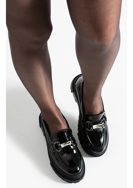 Loafer Günlük Kadın Parlak Siyah Taş Detaylı Rahat Ayakkabı fiyatları