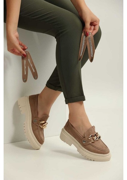 Loafer Kadın Süet Kahverengi Günlük Ayakkabı fiyatları