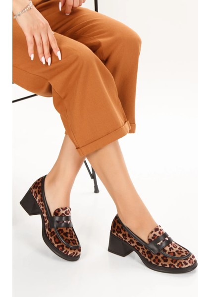 Kadın Topuklu Loafer Ayakkabı 4052 fiyatları