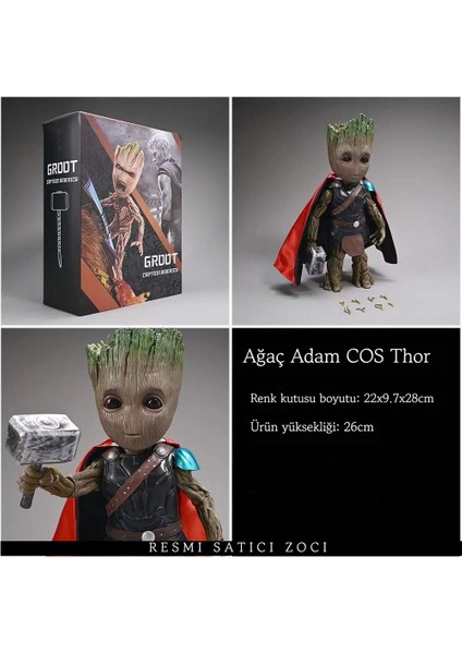 Galaksinin Koruyucuları Groot Cos Thor Hareketli Aksiyon Figürü Model Süsleri (Yurt Dışından) indirimleri