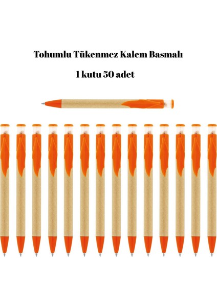 Geri Dönüşümlü Tohumlu Tükenmez Kalem 1 Kutu 50 Adet fiyatları