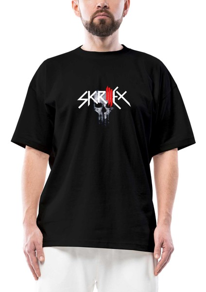 Skrillex Punisher Oversize Siyah Tişört