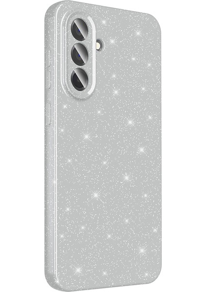 Samsung Galaxy A56 Uyumlu Kılıf Koton Simli Gri