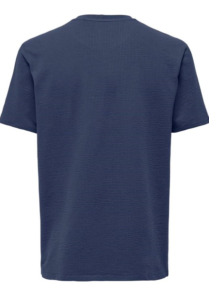 Onskıan Lıfe Reg Seersucker Ss Tee Noos Lacivert fırsatları