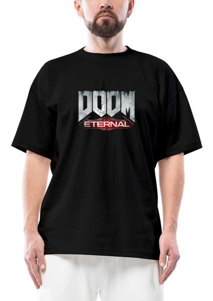 Doom Eternal Oversize Siyah Tişört