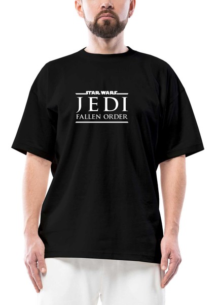 Star Wars Jedi Fallen Order Oversize Siyah Tişört
