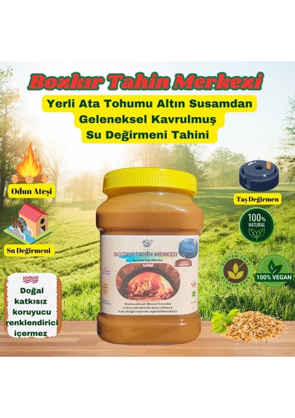 Yerli Ata tuhum Altın Susamı Tahini (kavrulmuş) 930 gr (su değirmeni)