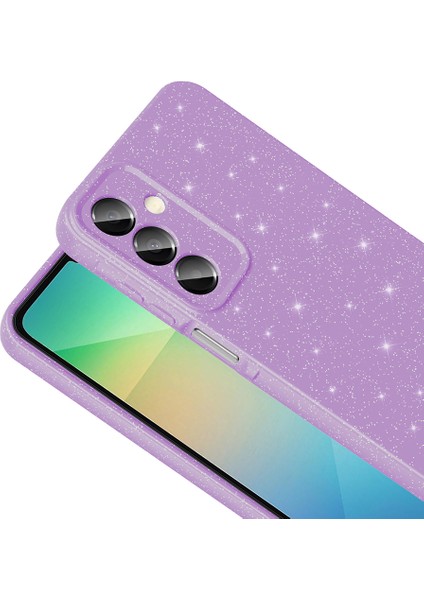 Samsung Galaxy A16 Uyumlu Kılıf Koton Simli Pembe + Ekran Koruyucu