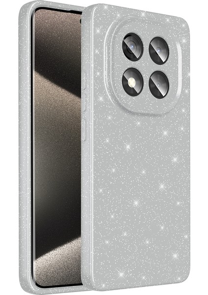 Xiaomi Redmi Note 14 Pro 5g Uyumlu Kılıf Koton Simli Gri