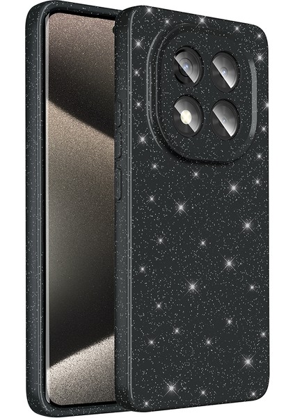Xiaomi Poco X7 Uyumlu Kılıf Koton Simli Siyah modelleri