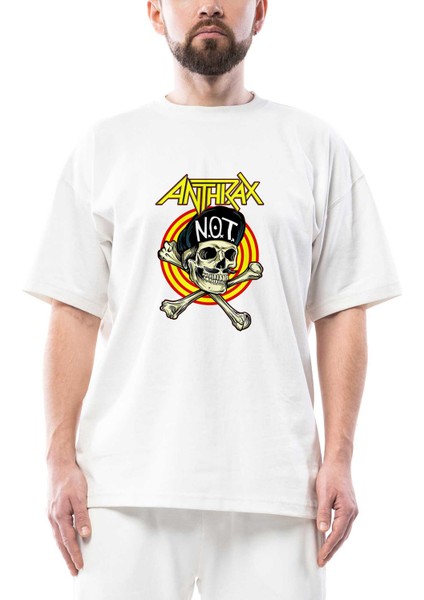 Anthrax Not Oversize Beyaz Tişört