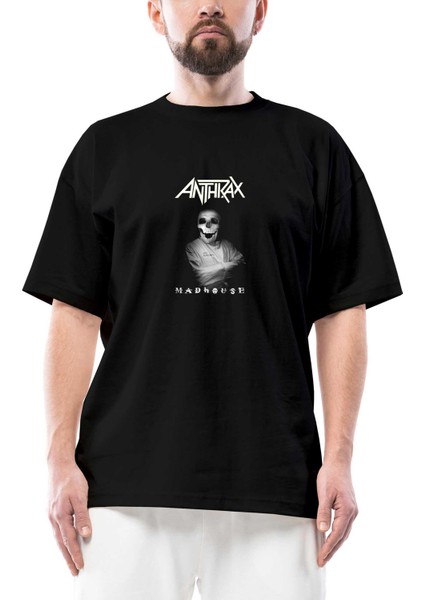 Anthrax Madhouse Oversize Siyah Tişört