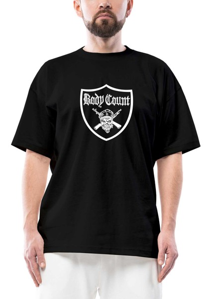 Body Count Classic Sheild Oversize Siyah Tişört