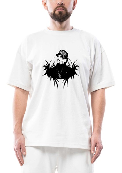 King Diamond Body Oversize Beyaz Tişört
