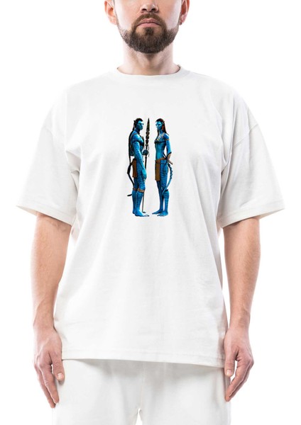 Avatar The Way Of Water Neytiri And Oversize Beyaz Tişört