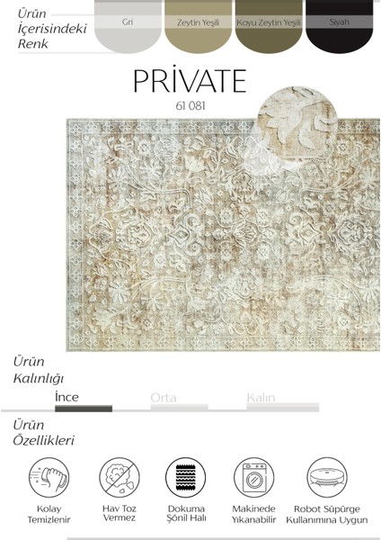 Private Renkli Eskitme Vintage Halı Çiçek Desen Dokuma Şönil Halı Yıkanabilir Salon Halısı fiyatları