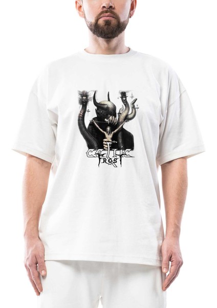 Celtic Frost To Mega Therion Oversize Beyaz Tişört