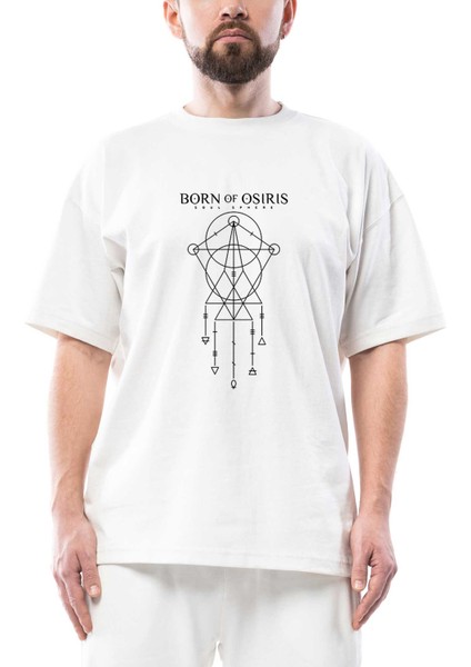 Born Of Osiris Limited Edition Oversize Beyaz Tişört