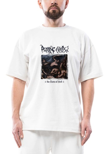 Rotting Christ The Sons Of Hell Oversize Beyaz Tişört