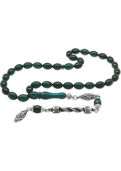 Kararmaz Metal Halat Püsküllü Arpa Kesim Su Mavisi Ateş Kehribar Tesbih fırsatları