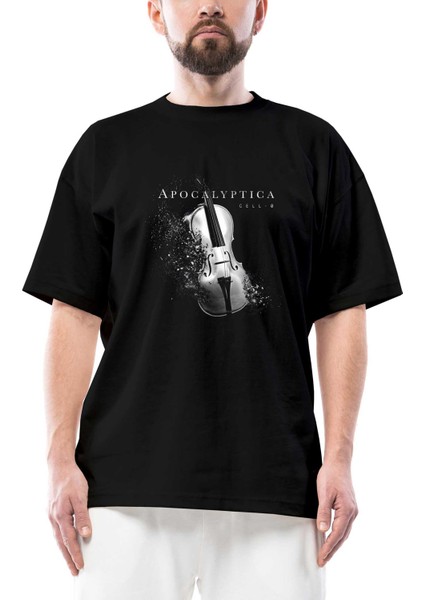 Apocalyptica Cell 0 Oversize Siyah Tişört