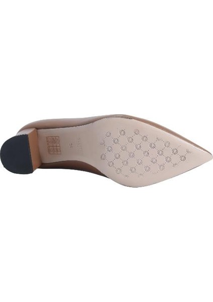 Hakiki Deri Camel Ayakkabı Stiletto 9841 38 V6