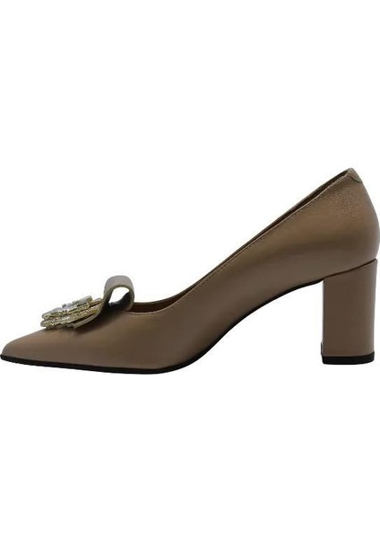 Hakiki Deri Bıskuvı Ayakkabı Stiletto 9841 70 V1