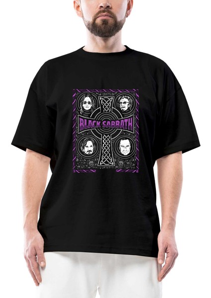 Black Sabbath The Complete History Oversize Siyah Tişört