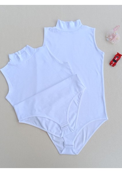 Sıfır Kol Balıkçı Yaka Çıtçıtlı Kadın 2 Li Atlet-Body