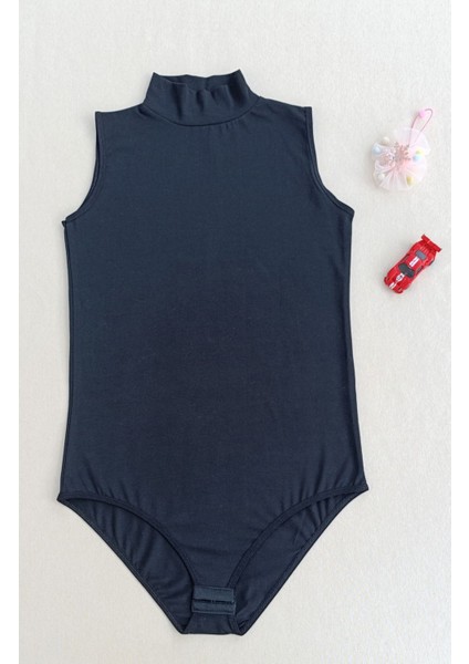 Sıfır Kol Balıkçı Yaka Çıtçıtlı Kadın Atlet-Body