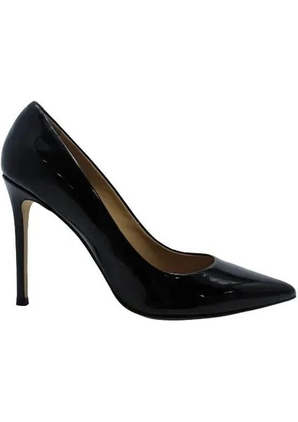 Hakiki Deri Sıyah Ayakkabı Stiletto 2536 05