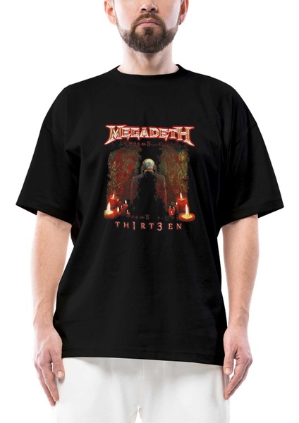 Megadeth Thirteen Oversize Siyah Tişört