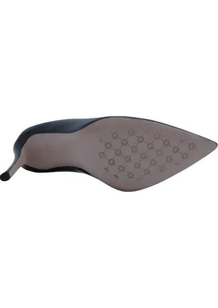 Hakiki Deri Sıyah-Kırmızı Ayakkabı Stiletto 2536 05 BD34-43