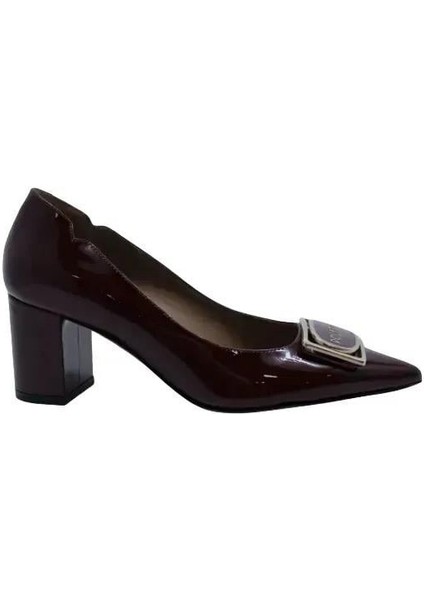 Hakiki Deri Bordo Ayakkabı Stiletto 9841 82 V3
