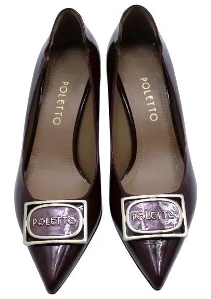 Hakiki Deri Bordo Ayakkabı Stiletto 9841 82 V3